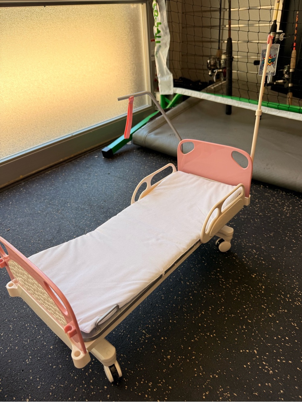 Kids Pink Toy Hospital Bed with IV Pole - Brand Unspecified